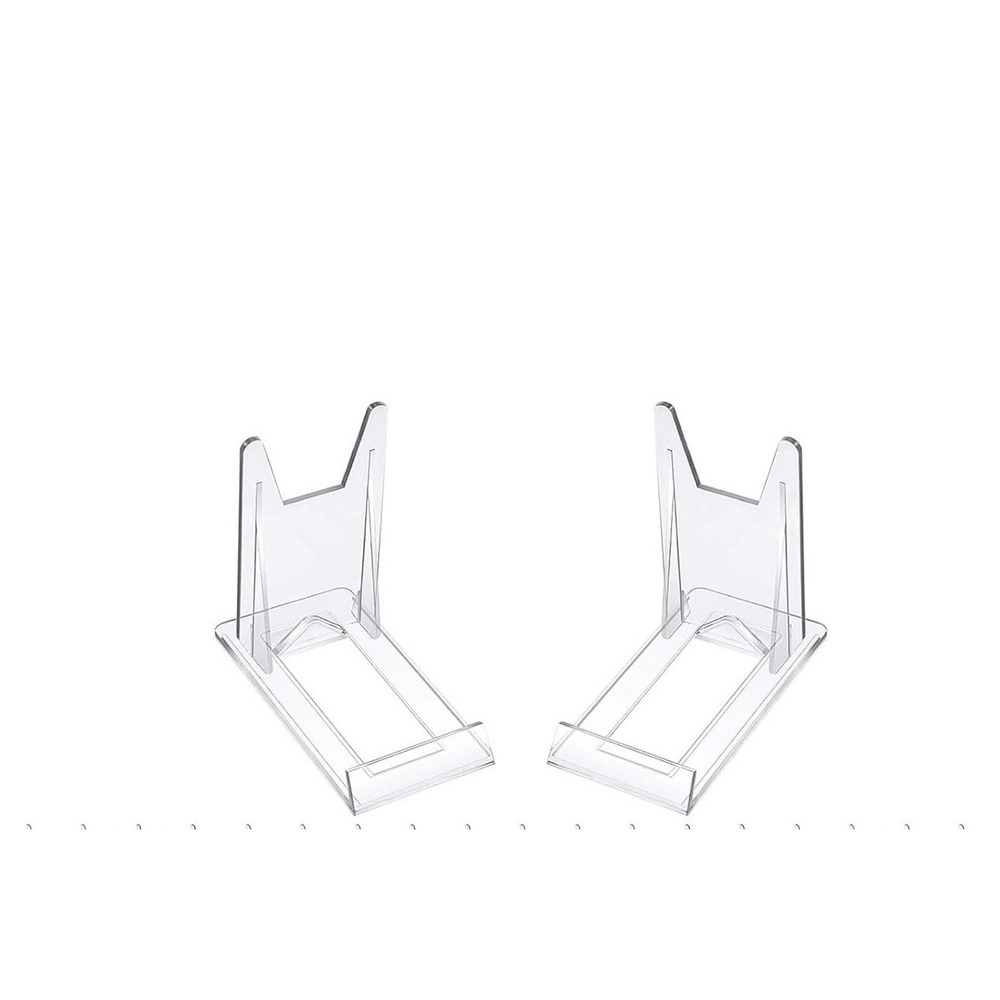 Two Part Adjustable‎ Clear Acrylic Plastic Display Stand Easel (set of 6)